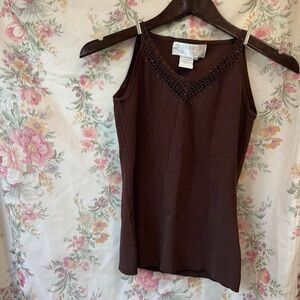 Kenneth Cole Chocolate Brown Tank Top